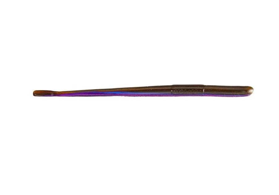 Roboworm Straight Tail Worm - Green Pumpkin Purple