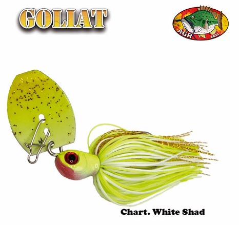 AGR Baits Chatterbait Goliat - Chartreuse White Shad
