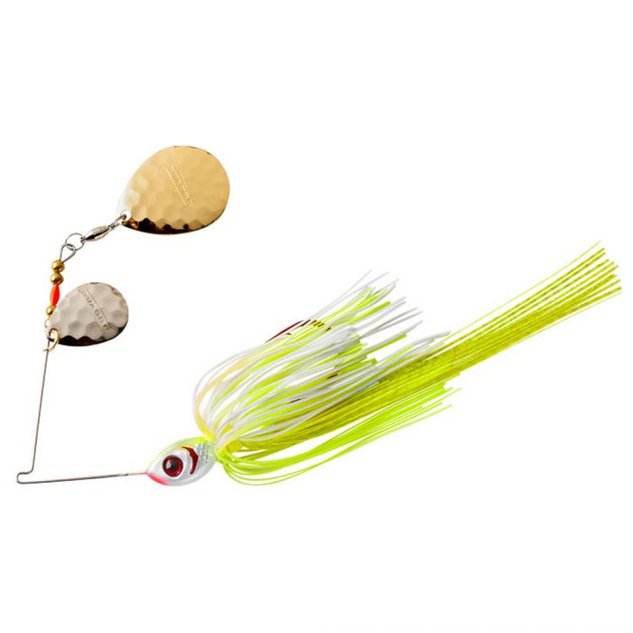 Booyah Spinnerbait Tux & Tails Chartreuse White