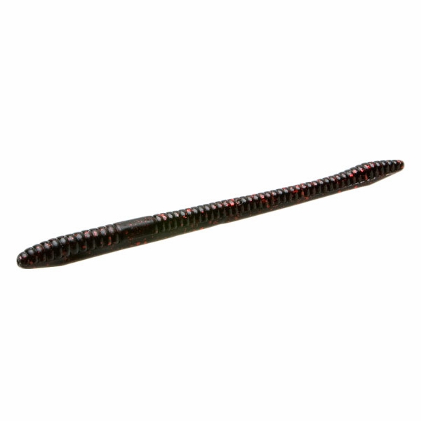 Zoom Finesse Worm 004-001 Black Red Glitter