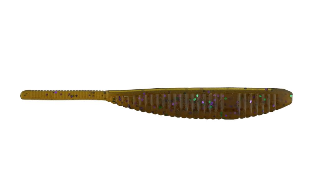 Gary Yamamoto Shad Shape Floater - 301 Green Pumpkin/Green & Purple Flake