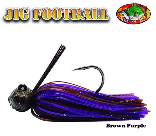 AGR Baits Football Jig - Brown Purple