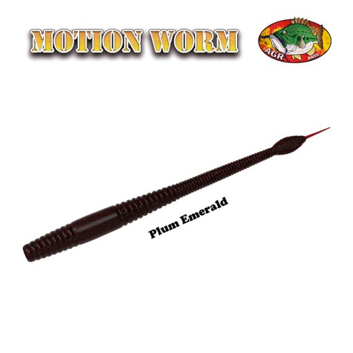 AGR Baits Motion Worm - Plum Emerald