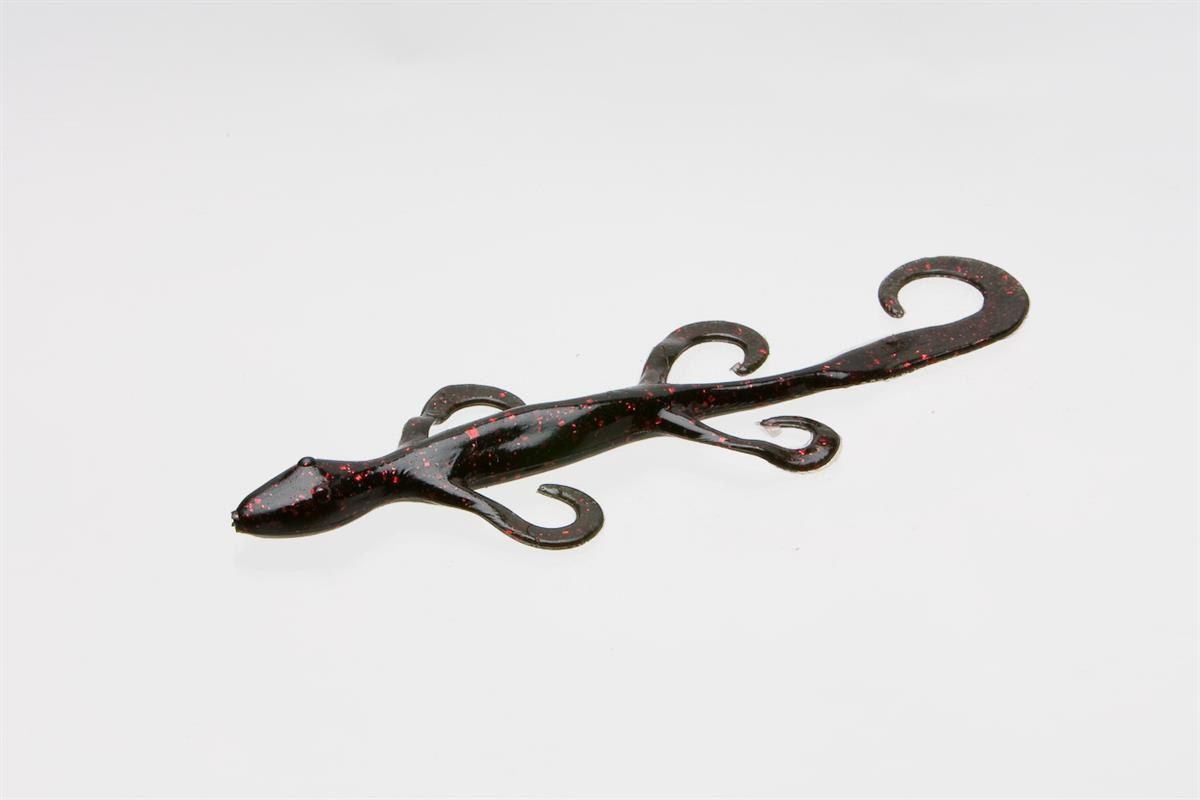 Zoom Lizard 6" 002-001 Black Red Glitter 