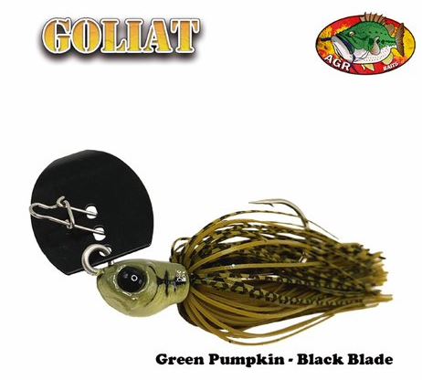 AGR Baits Chatterbait Goliat - Green Pumpkin/Black Blade