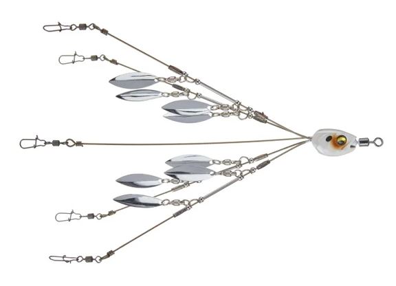 6th Sense Divine 5 Wire 8 Blade Umbrella Rig - Spanish Pearl