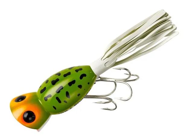 Arbogast Hula Popper Frog White Belly