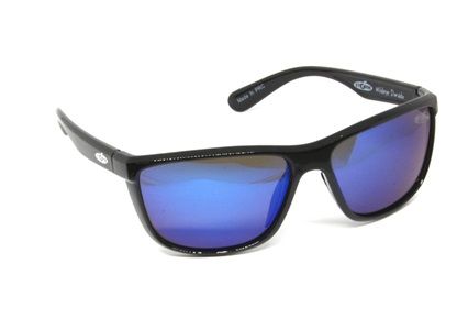 Wildeye Sunglasses 45ST09 Black Shine Blue Red Glass