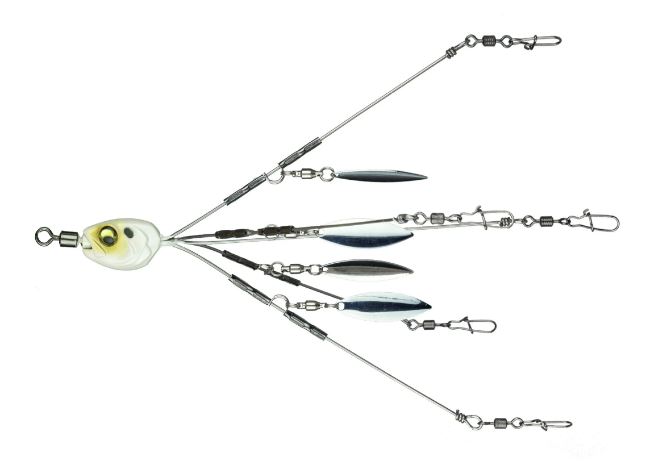 6th Sense Divine 5 Wire 4 Blade Umbrella Rig - Spanish Pearl