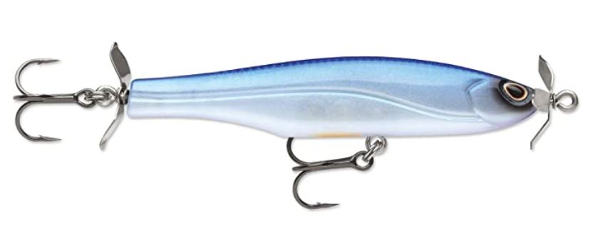 Amostra arashi spinbait 8cm 859 Pro Blue